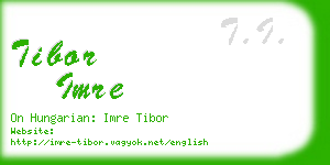 tibor imre business card